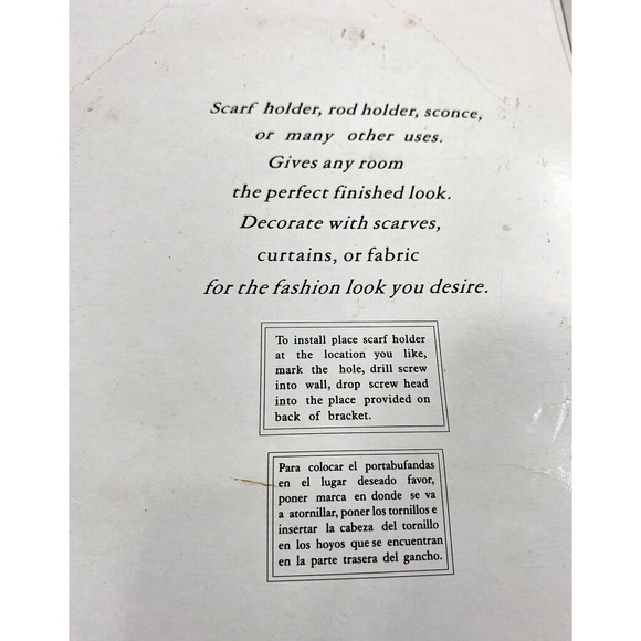 Two Light Green Gold Rod Swag Curtain Holders Scarf Corbels Leaf Design Decor - Picture 5 of 11